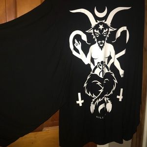 Killstar Baphomet kimono mini dress size